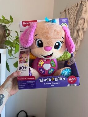 Fisher-Price Pink & Tan Laugh & Learn Sis Plush Learning Toy
